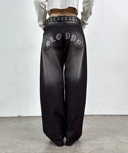 【SLOPPY/斯洛比】水鑽低腰牛仔褲