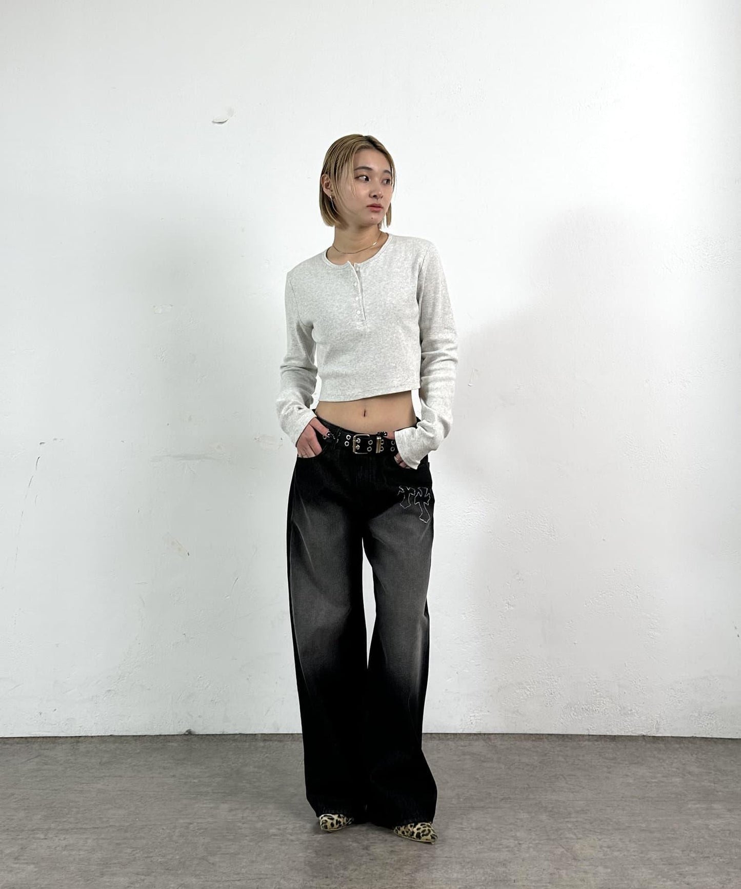 【SLOPPY/斯洛比】水鑽低腰牛仔褲