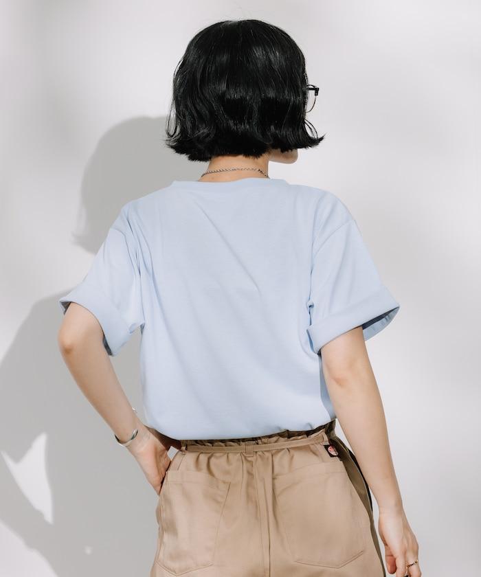 <接觸冷感/UV> 《AIR》DRY HIGHCOOL 卷邊T恤