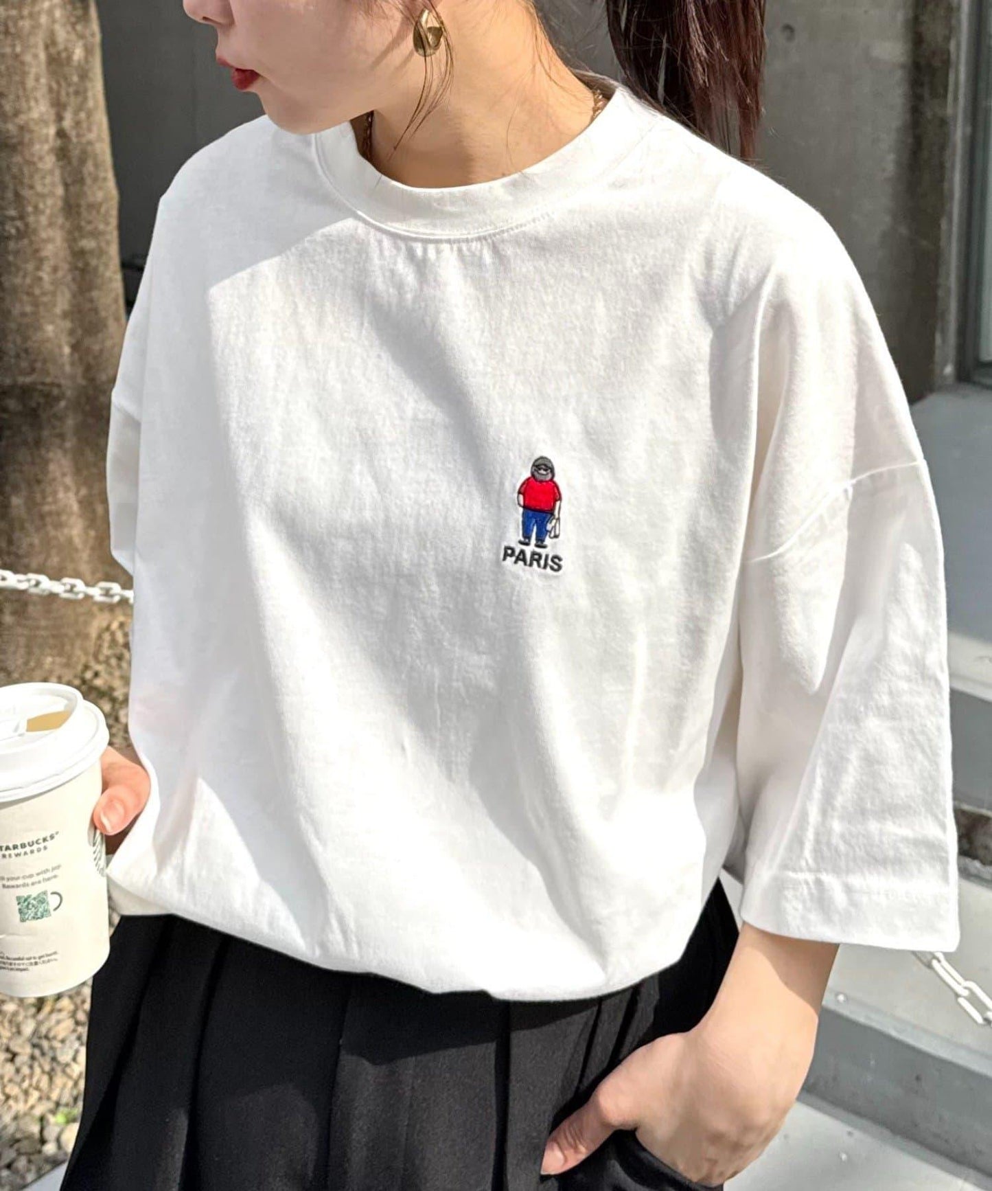 【中年男士】中性款一點刺繡短袖T恤