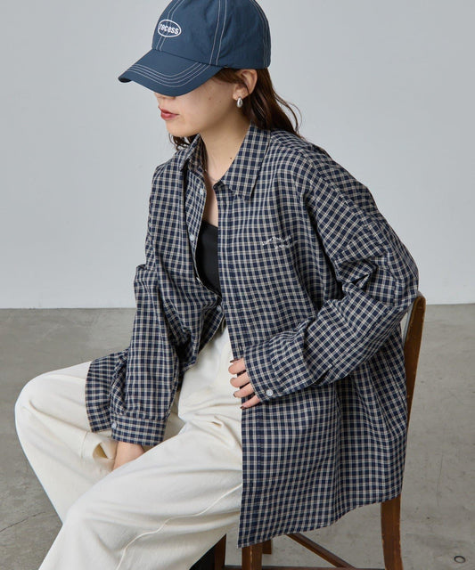【PIKO企劃】一點刺繡格子襯衫