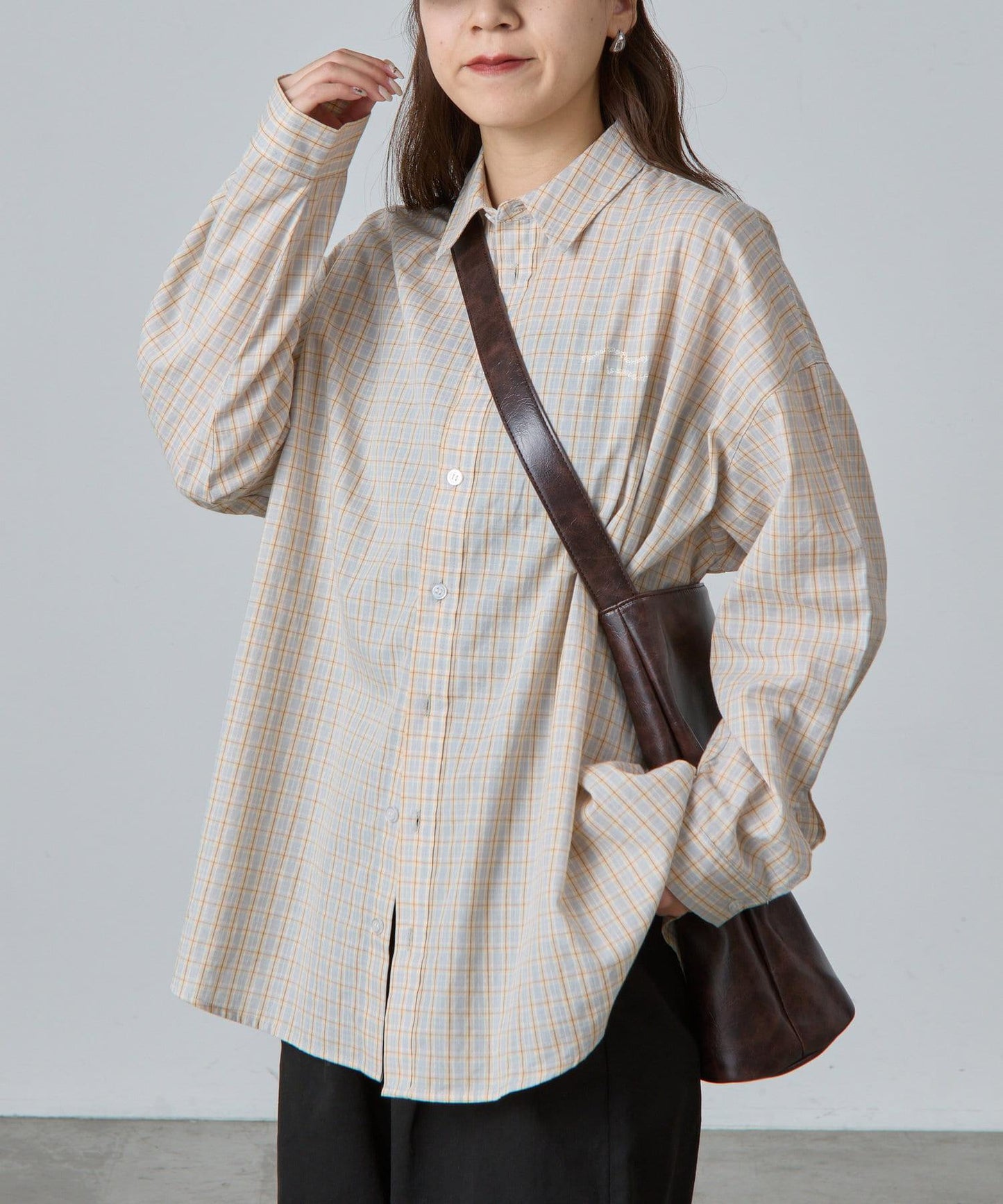 【PIKO企劃】一點刺繡格子襯衫