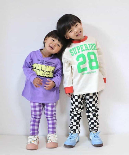 多色印花長袖T恤