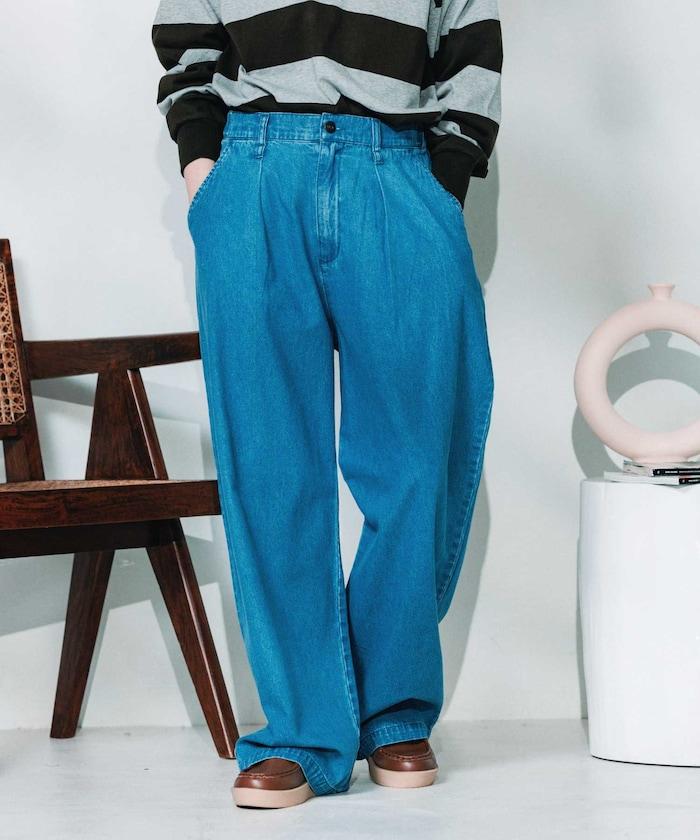 聯名 繫帶鬆緊褶襉褲