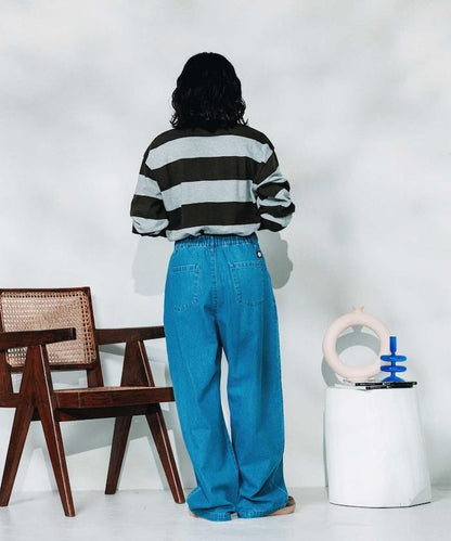 聯名 繫帶鬆緊褶襉褲