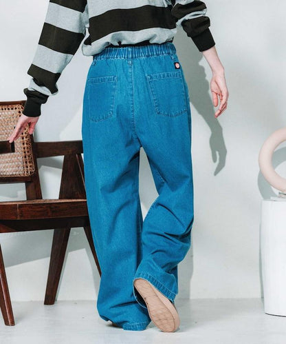 聯名 繫帶鬆緊褶襉褲