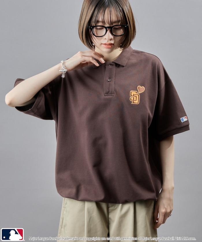 聯名 MLB 心形標誌刺繡Polo衫