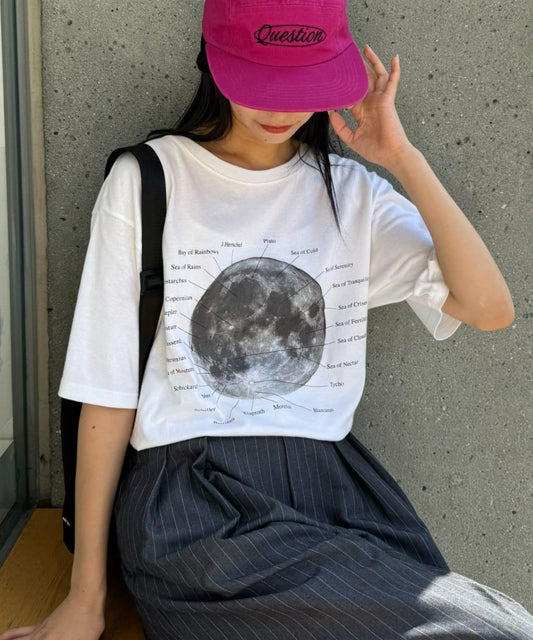 【限定】月球撞擊坑Logo印花T恤