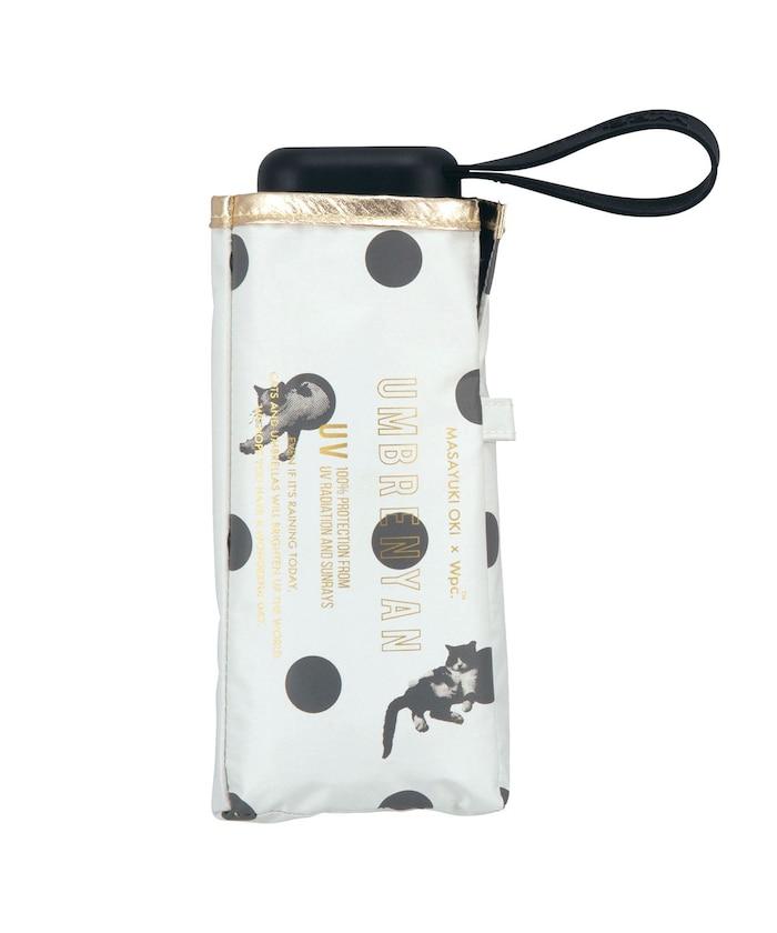 遮光 防曬小貓 圓點 迷你 晴雨兼用 摺疊雨傘