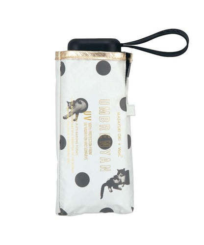 遮光 防曬小貓 圓點 迷你 晴雨兼用 摺疊雨傘