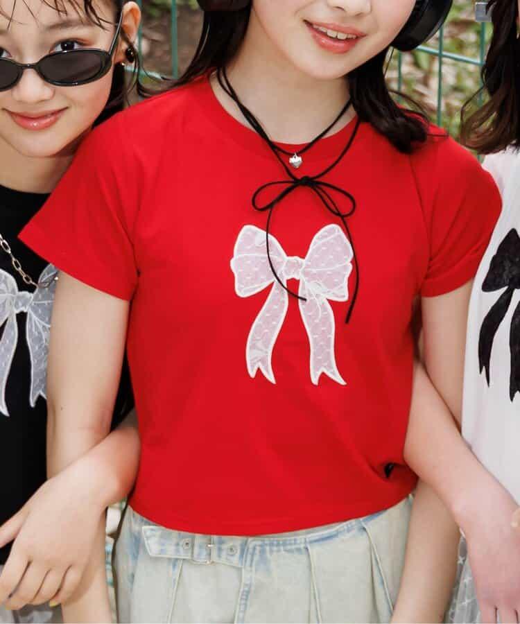 蝴蝶結蕾絲T恤