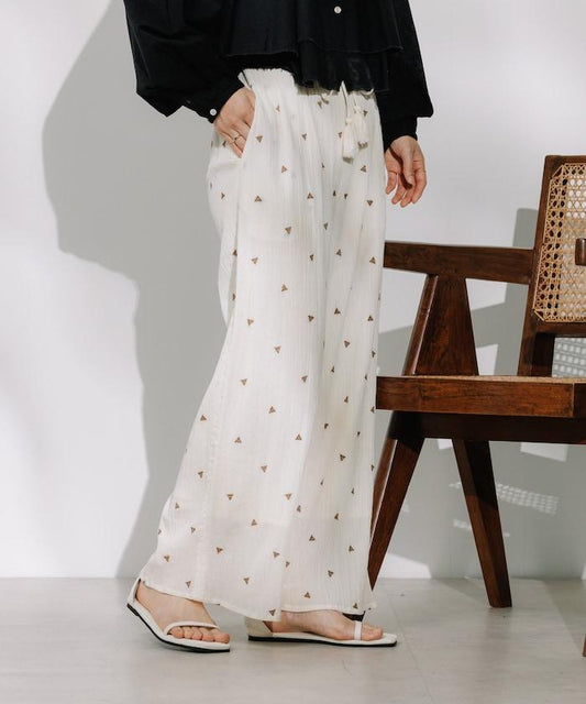 印度 幾何學 刺繡休閒褲<套裝搭配>