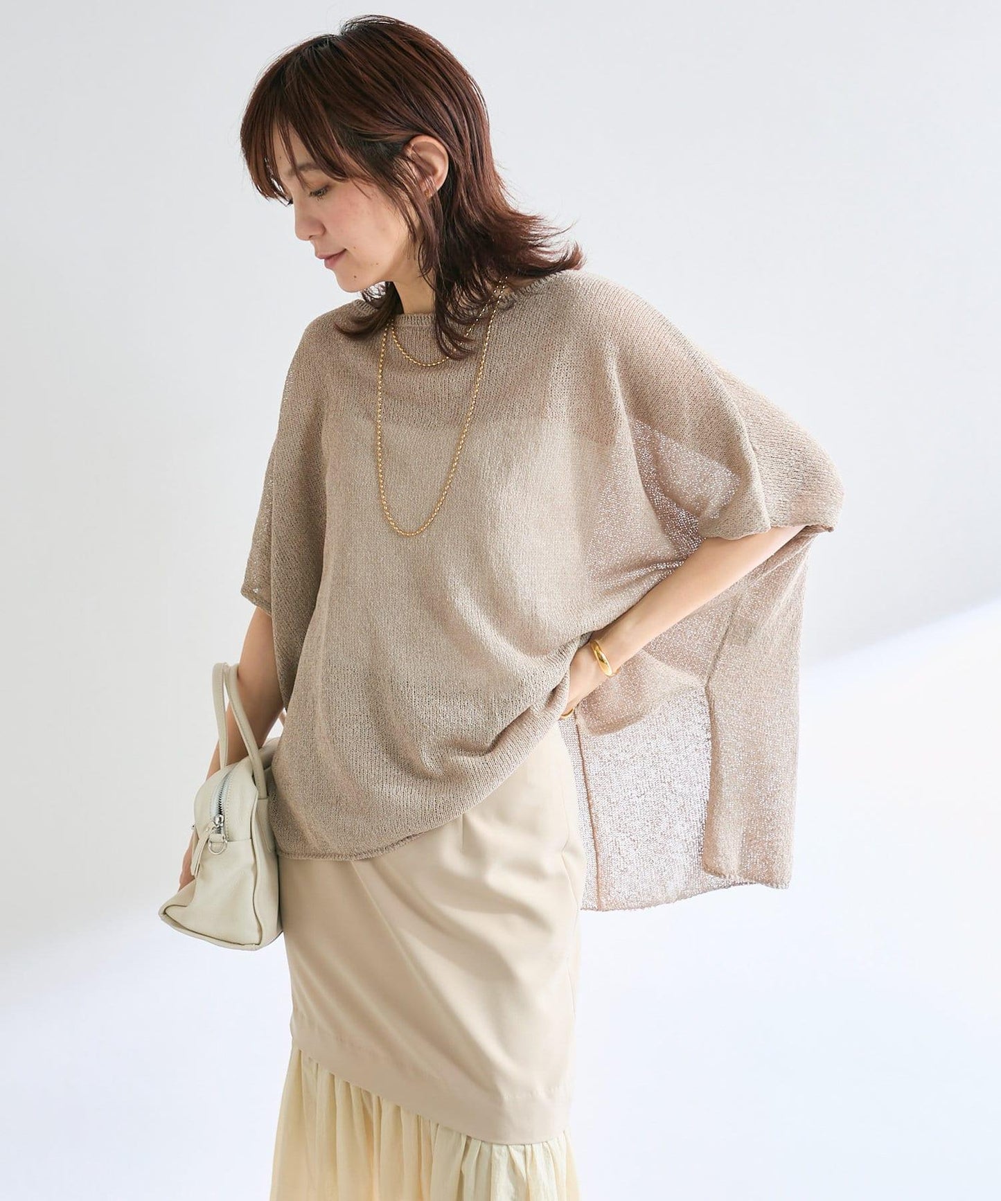 【清爽易穿】紙質雨披針織衫