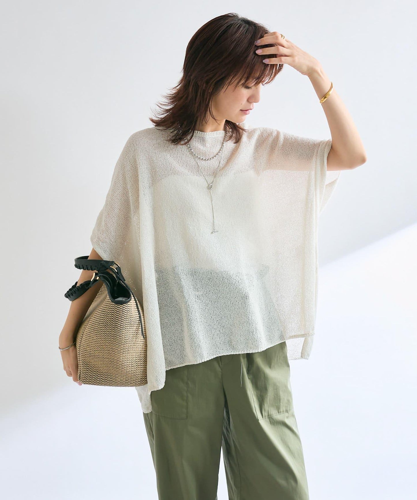 【清爽易穿】紙質雨披針織衫