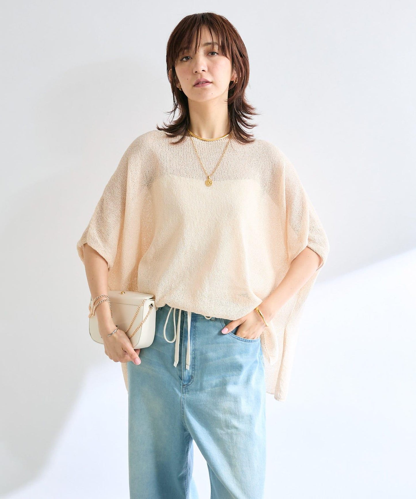 【清爽易穿】紙質雨披針織衫