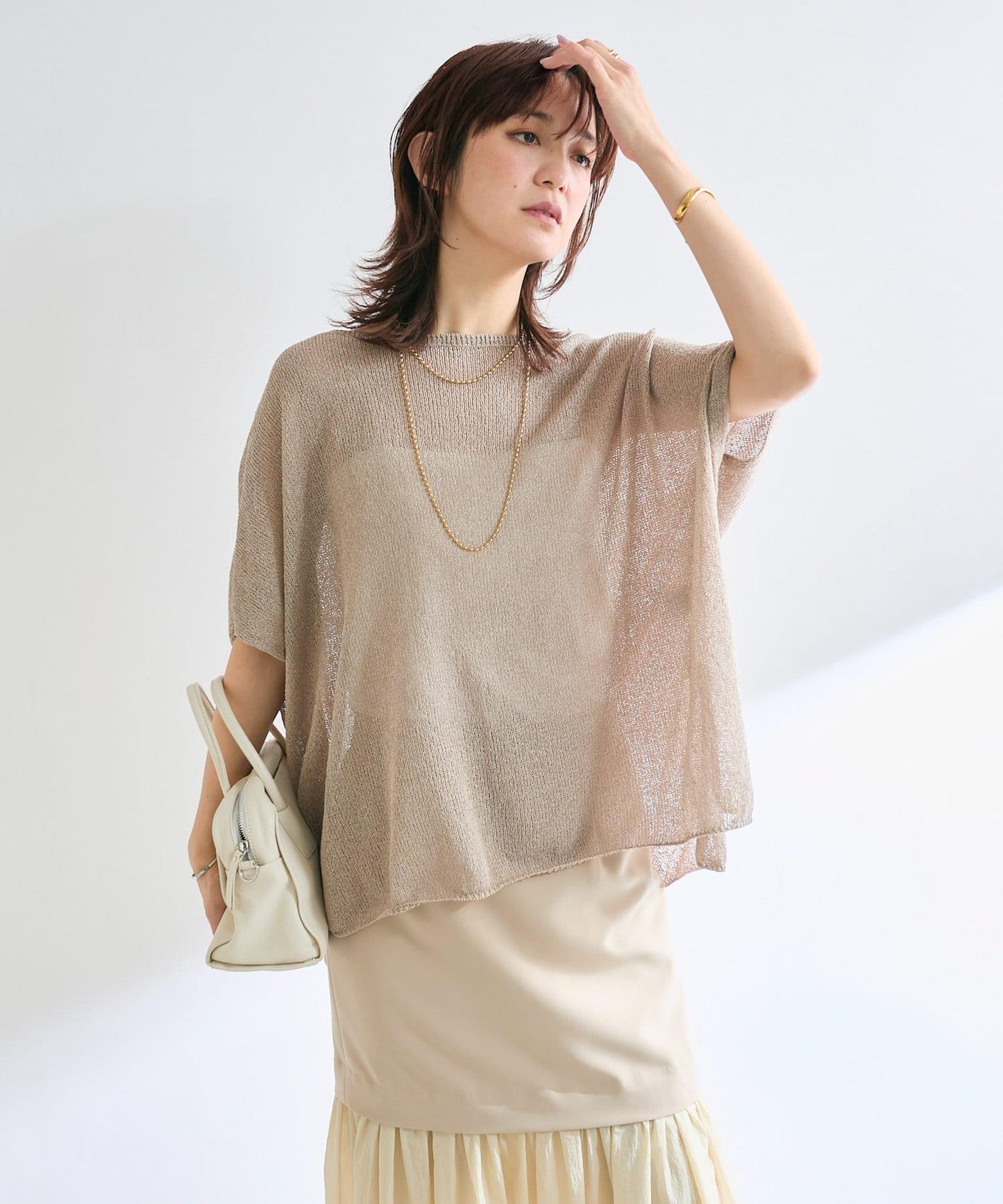 【清爽易穿】紙質雨披針織衫