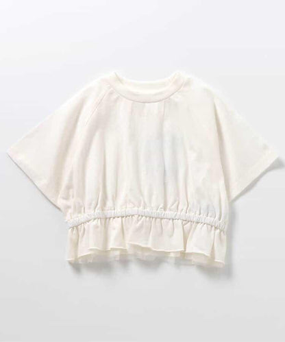 蕾絲荷葉邊拉鍊T恤