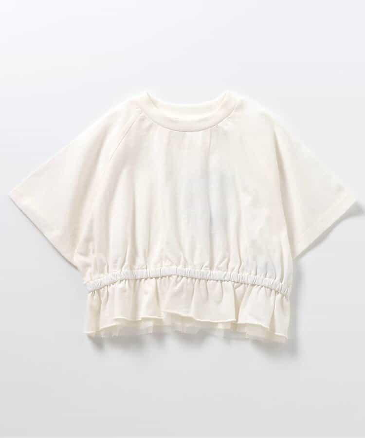 蕾絲荷葉邊拉鍊T恤