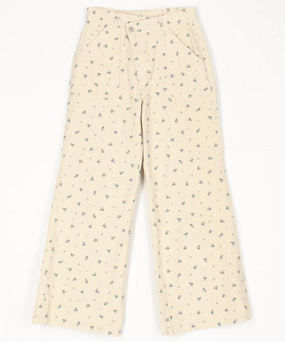 交叉裝飾繪畫寬鬆褲