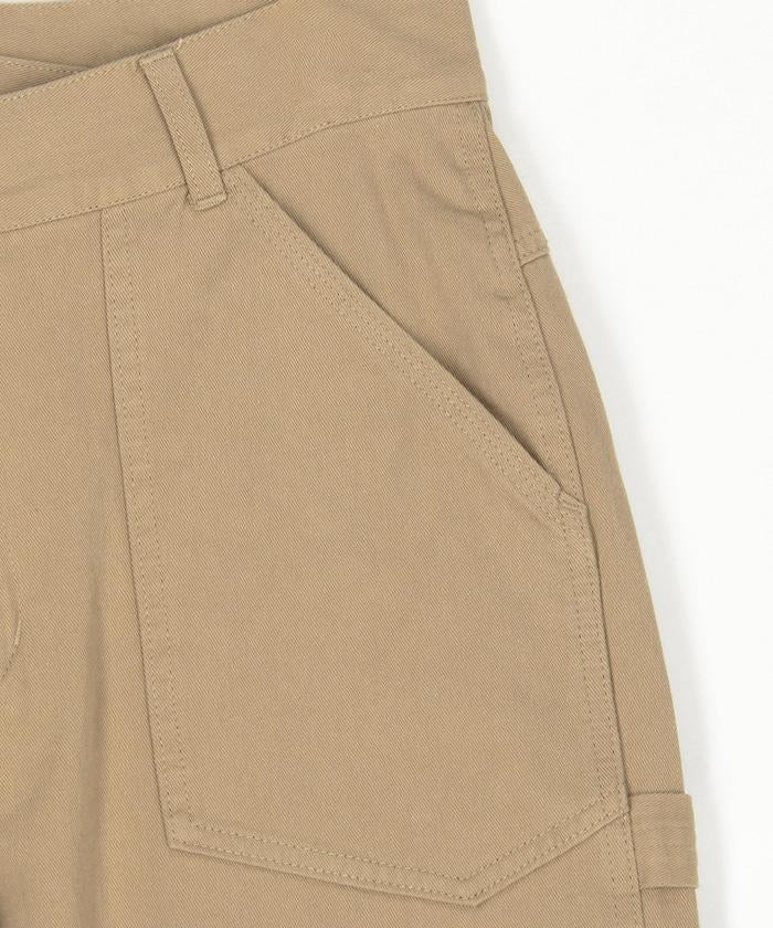 交叉裝飾繪畫寬鬆褲