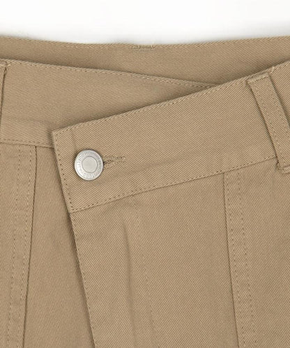 交叉裝飾繪畫寬鬆褲