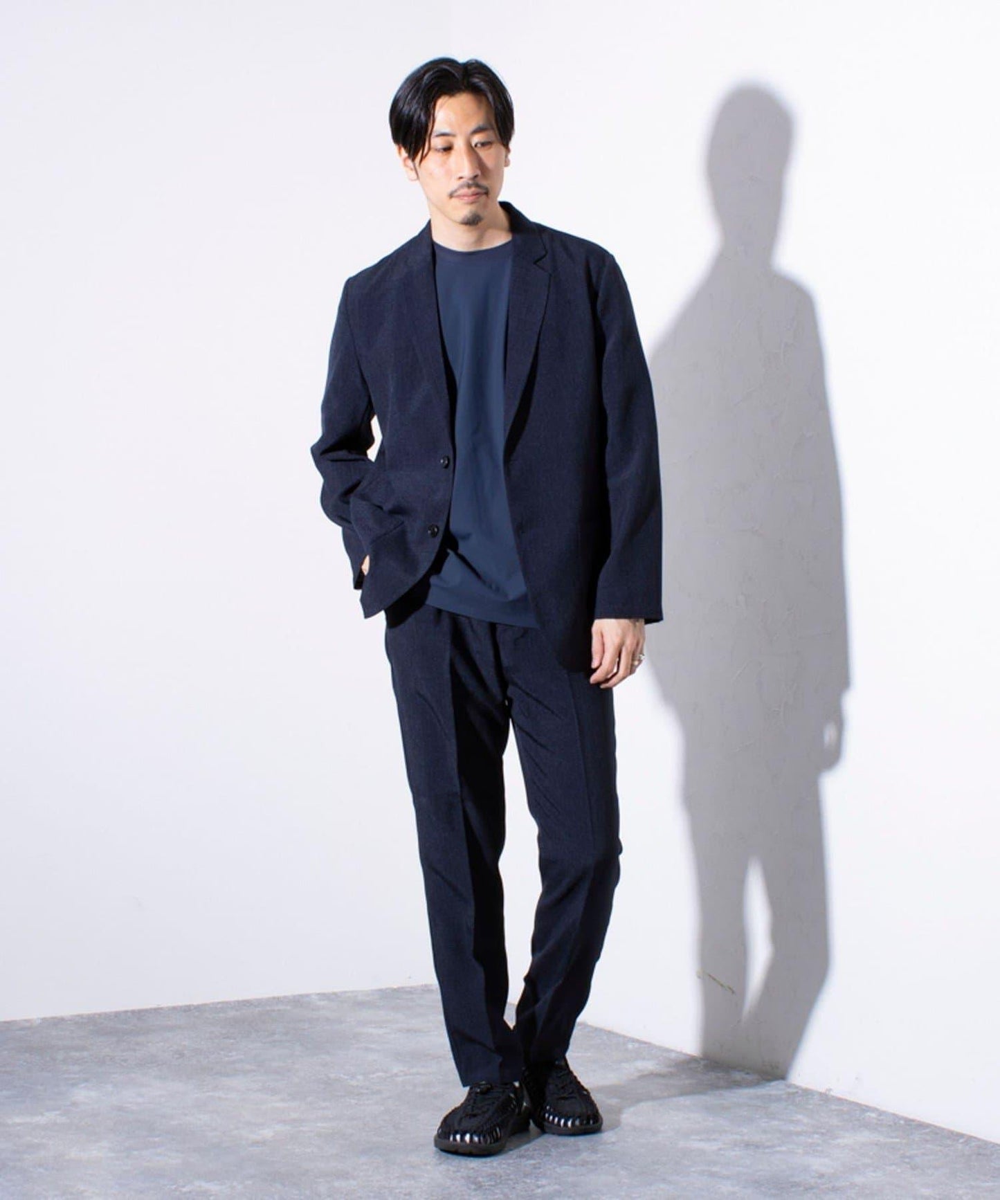 【套裝搭配】【GLOSTER】亞麻質感帆布休閒褲