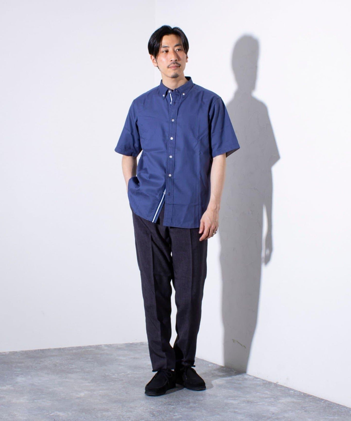 【套裝搭配】【GLOSTER】亞麻質感帆布休閒褲