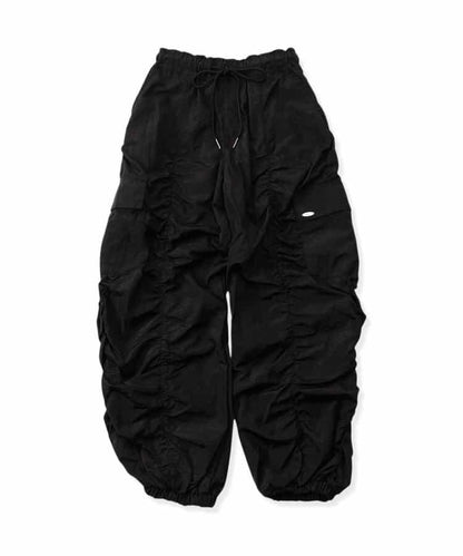 閃亮褶皺工裝褲