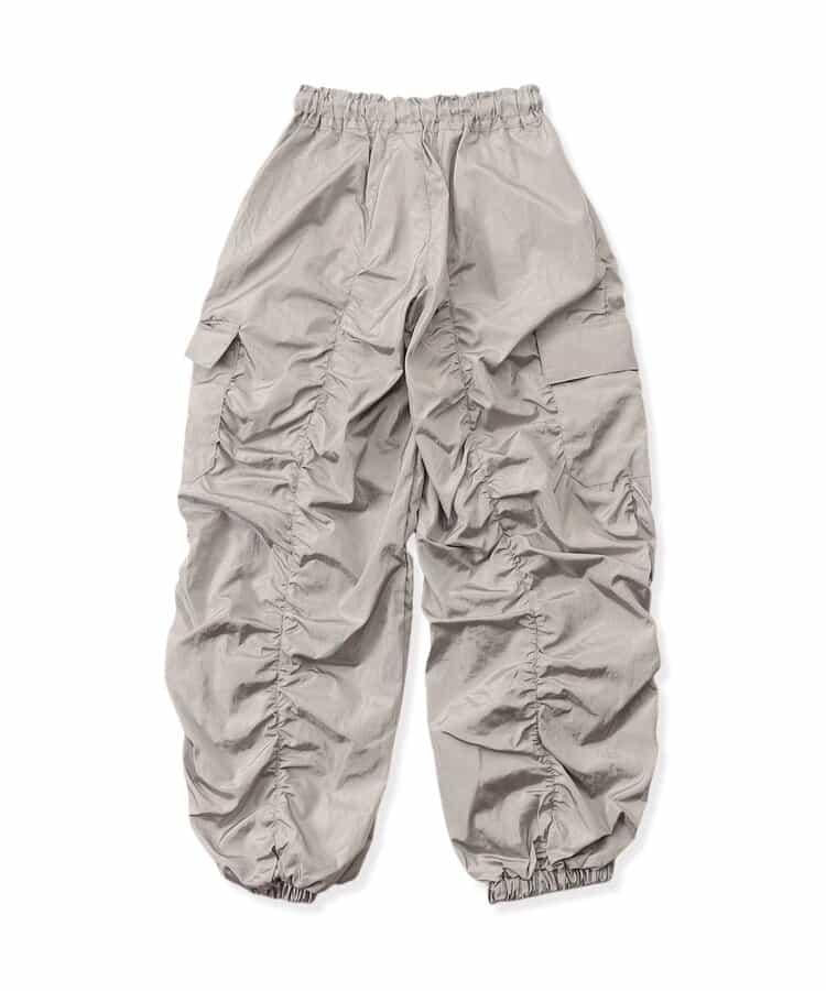 閃亮褶皺工裝褲