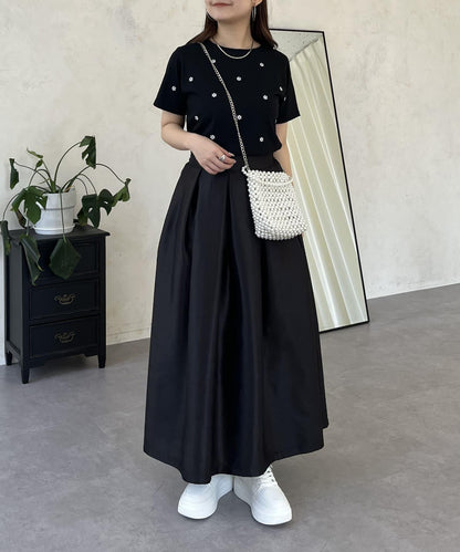 花朵刺繡T恤