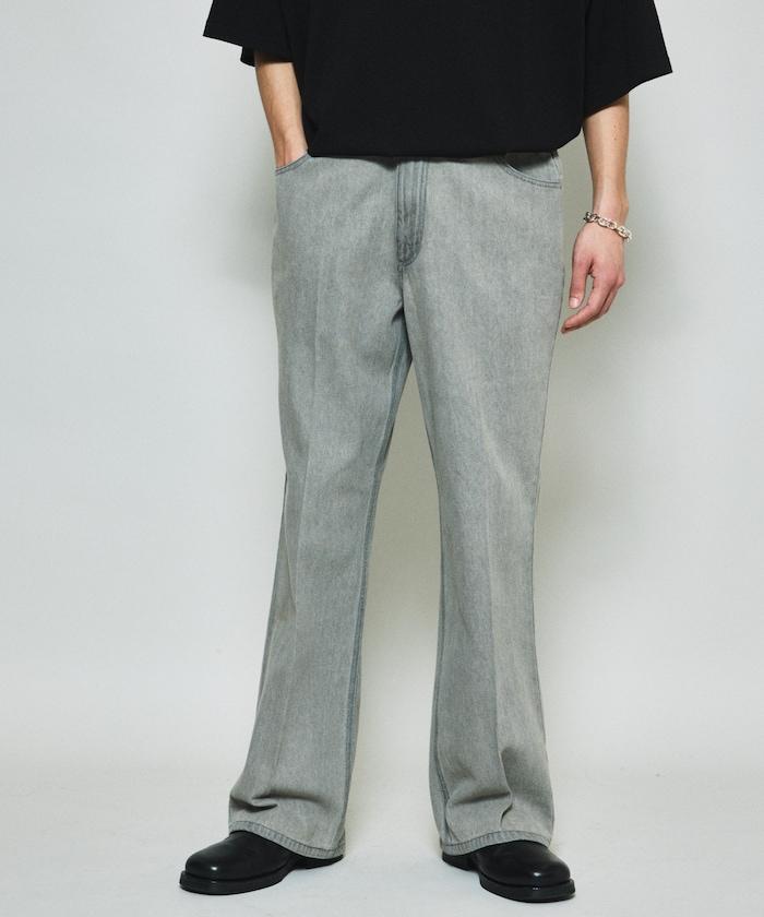 修身牛仔喇叭褲