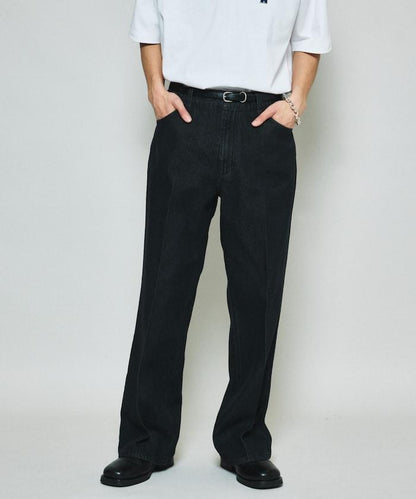 修身牛仔喇叭褲