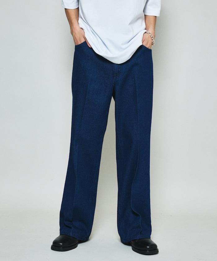 修身牛仔喇叭褲