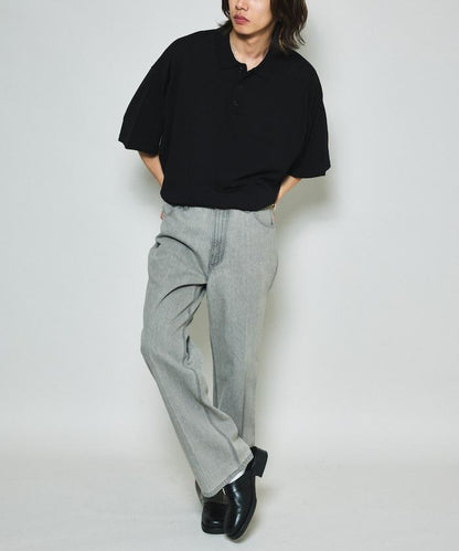 修身牛仔喇叭褲