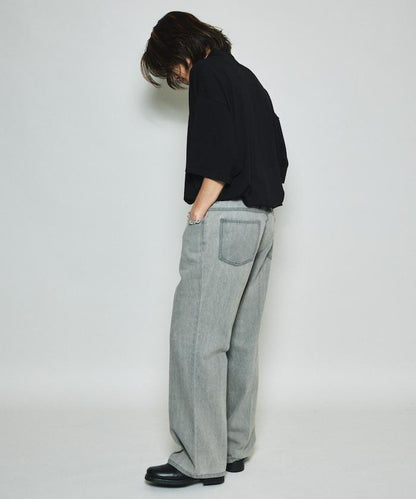 修身牛仔喇叭褲