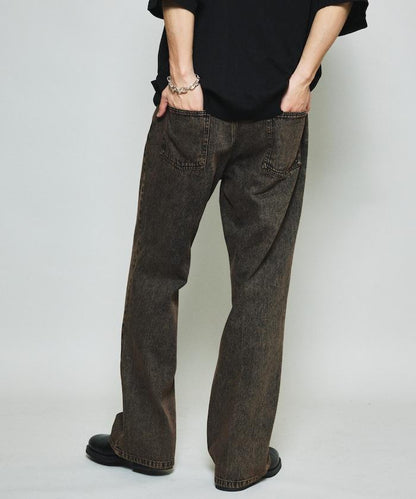 修身牛仔喇叭褲