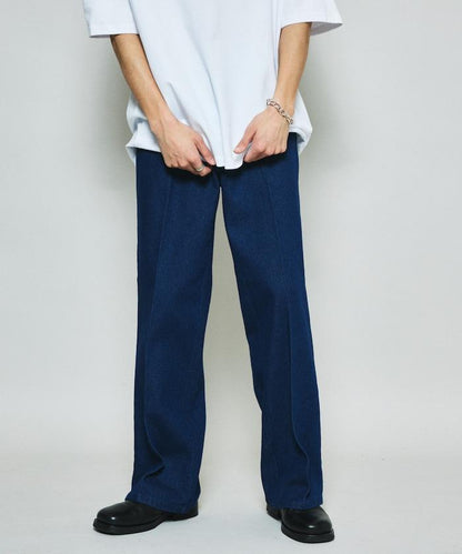 修身牛仔喇叭褲