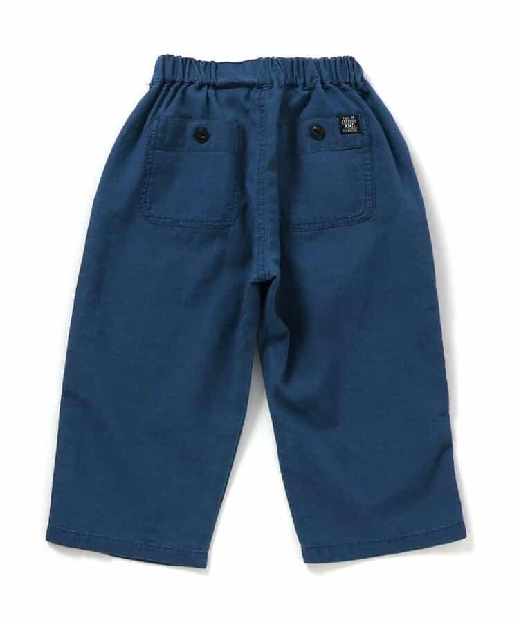 靛藍色足球休閒長褲 九分褲