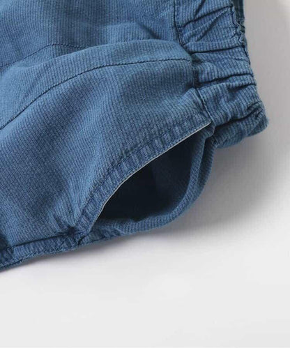 靛藍色足球休閒長褲 九分褲