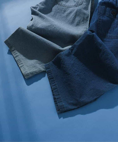 靛藍色足球休閒長褲 九分褲