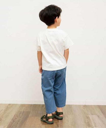 靛藍色足球休閒長褲 九分褲