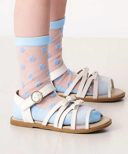 3P對象 心形花紋透明長襪