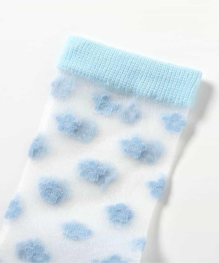 3P對象 心形花紋透明長襪