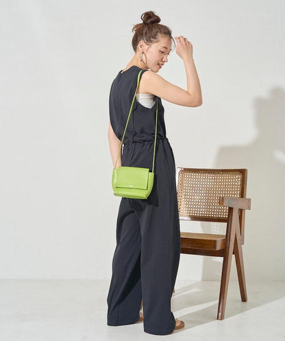 無袖腰帶連體褲