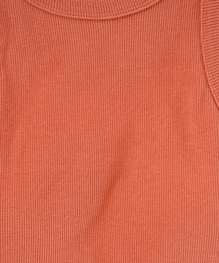 帶杯的無袖棉質肋條背心