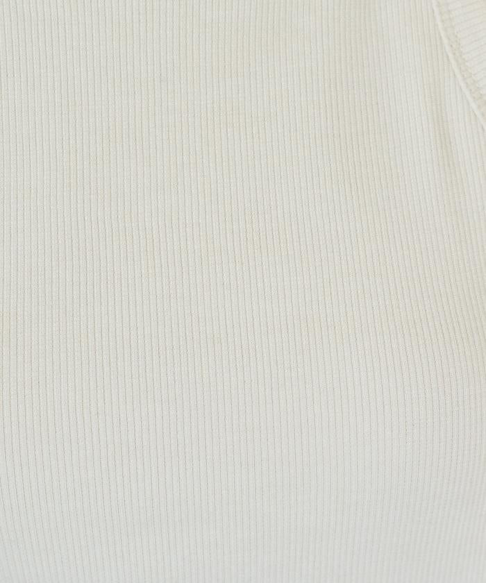 帶杯的無袖棉質肋條背心