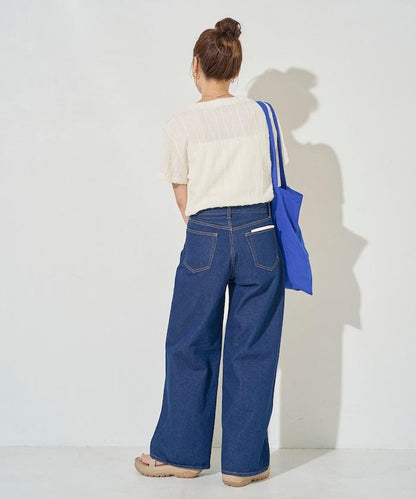 流蘇條紋提花短袖T恤