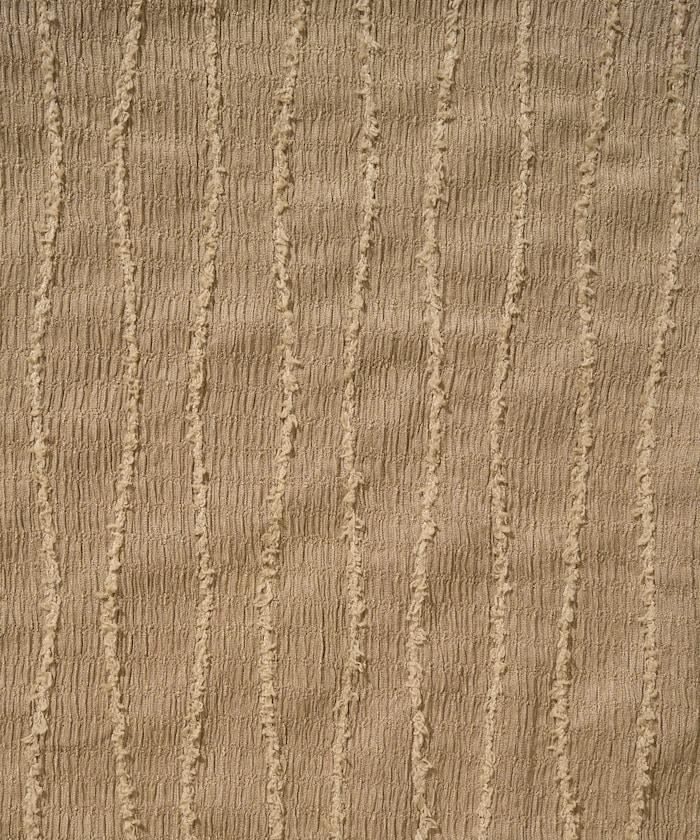 流蘇條紋提花短袖T恤