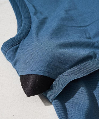 帶杯的無袖棉質肋條背心