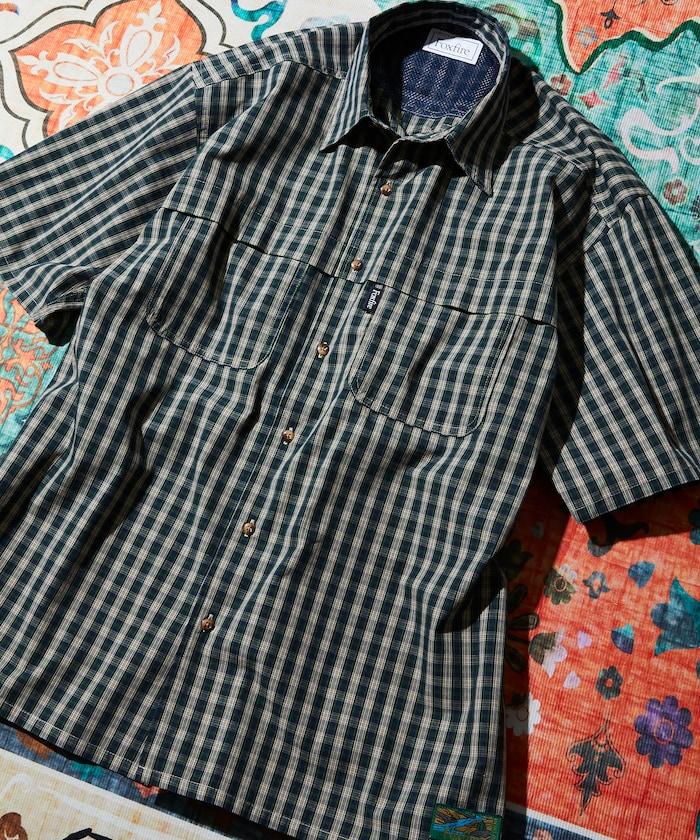 聯名 釣魚口袋 格紋襯衫 短袖